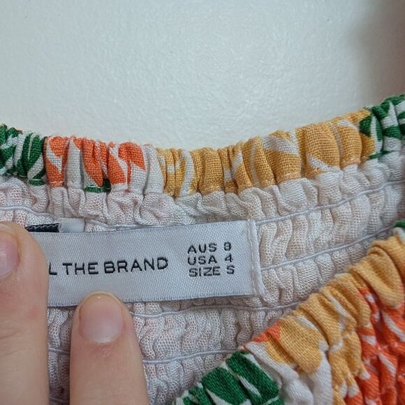 NWOT Faithfull The Brand Linen Mini Dress Size 4 Small Floral Puff Short Spring - Picture 8 of 9